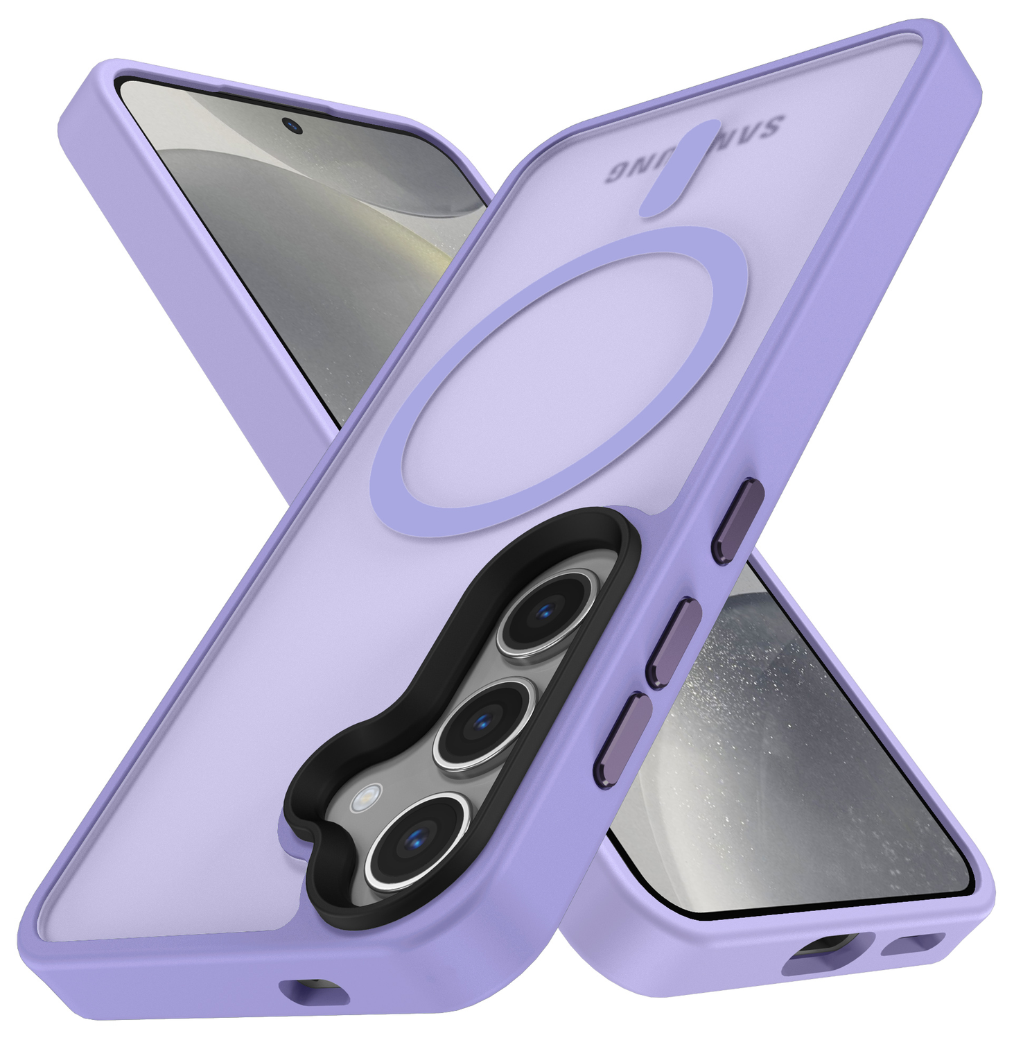 Samsung Galaxy S25 Plus Hoesje met MagSafe / Qi2 Back Cover Matte Violet afbeelding 8