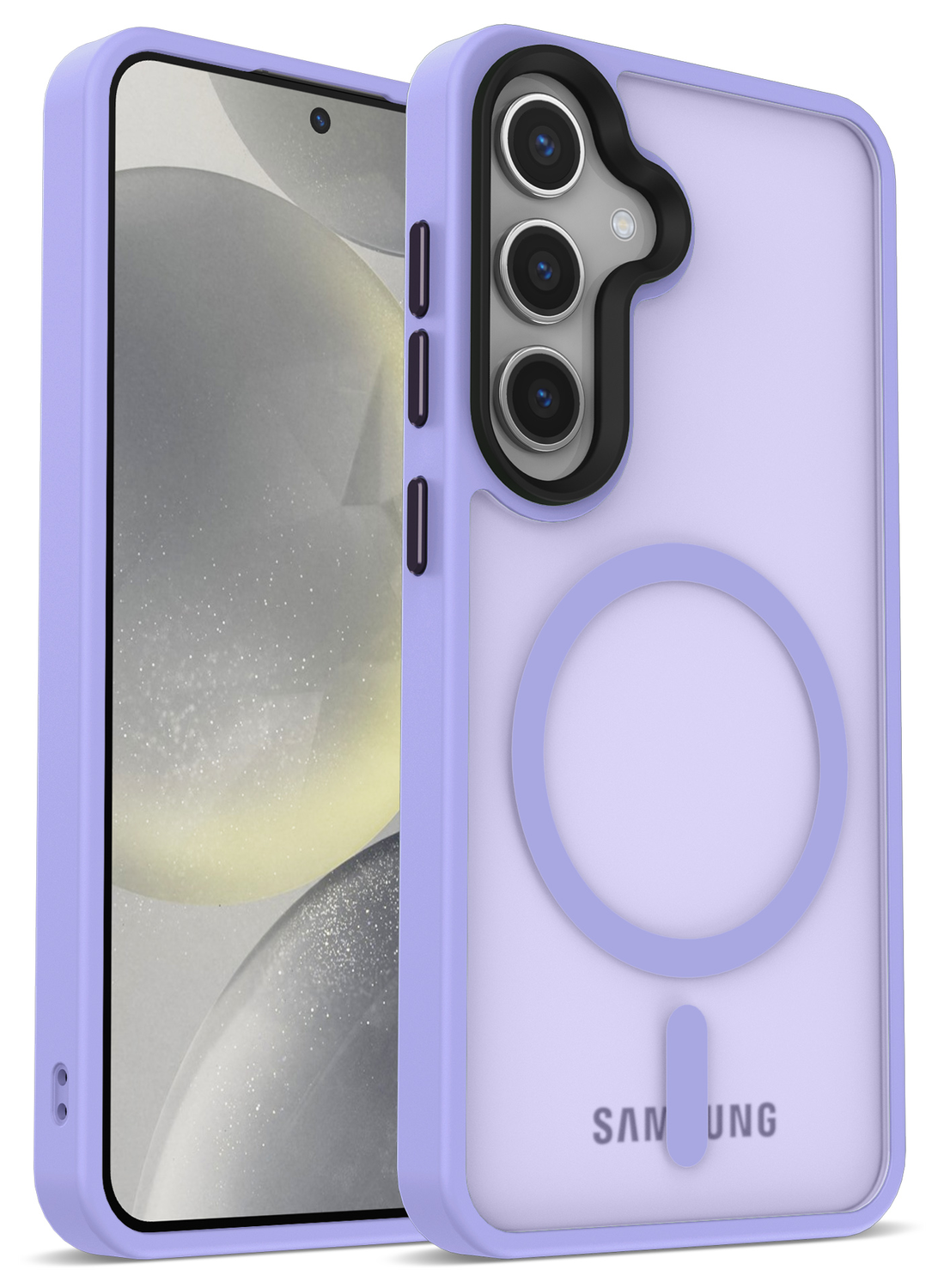 Samsung Galaxy S25 Plus Hoesje met MagSafe / Qi2 Back Cover Matte Violet afbeelding 11