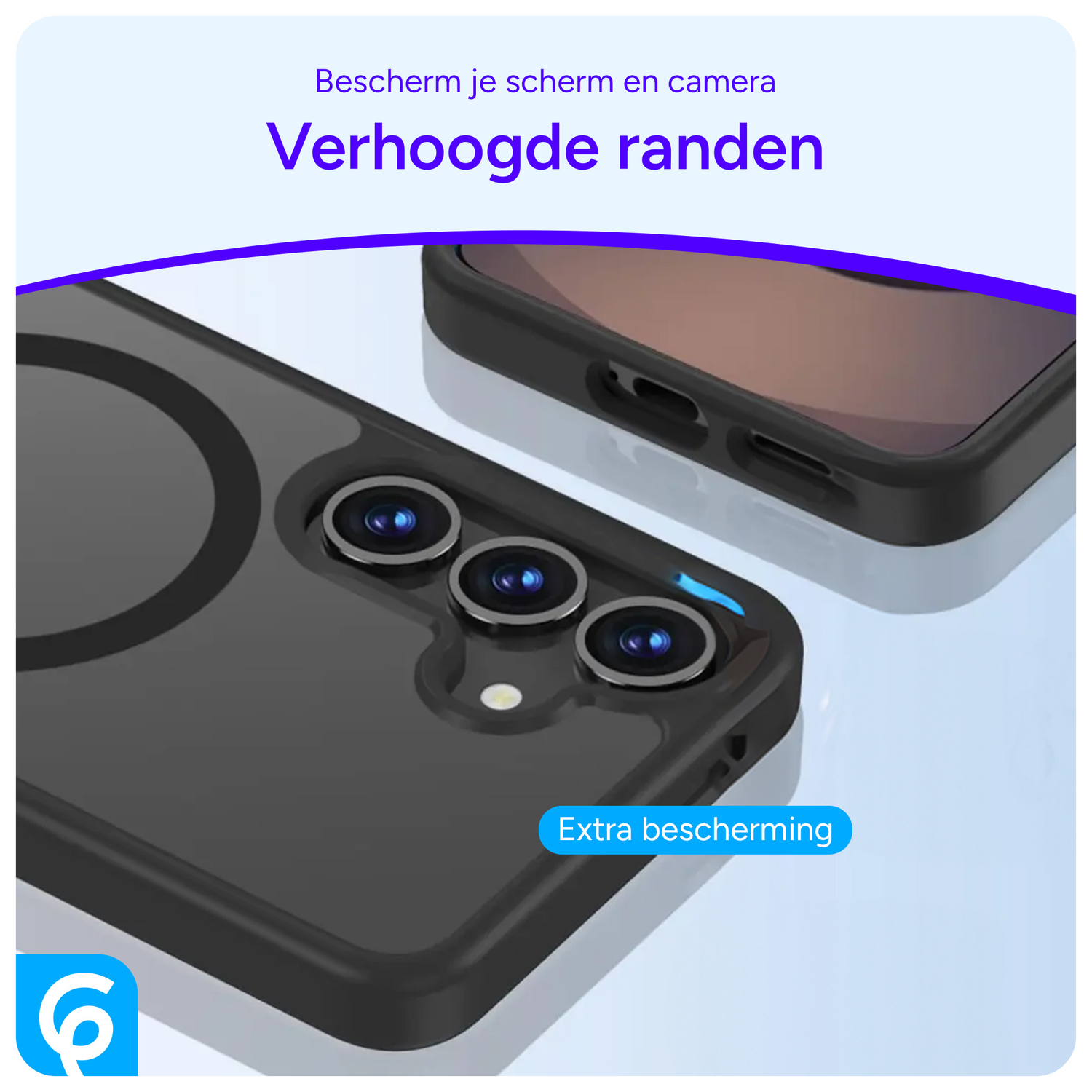 Samsung Galaxy S25 Plus Hoesje met MagSafe / Qi2 Back Cover Matte Zwart afbeelding 5