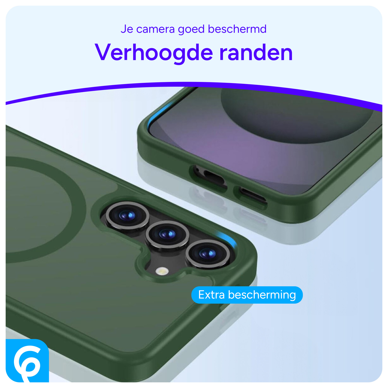 Samsung Galaxy S25 Plus Hoesje met MagSafe / Qi2 Back Cover Matte Groen afbeelding 5