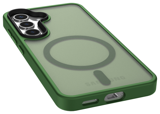 Samsung Galaxy S25 Plus Hoesje met MagSafe / Qi2 Back Cover Matte Groen afbeelding 10