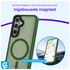 Samsung Galaxy S25 Plus Hoesje met MagSafe / Qi2 Back Cover Matte Groen afbeelding 6