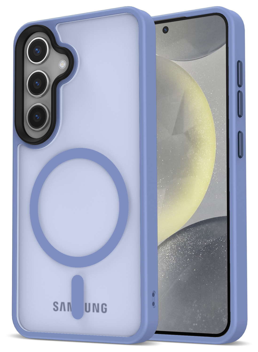 Samsung Galaxy S25 Plus Hoesje met MagSafe / Qi2 Back Cover Matte Blauw afbeelding 1