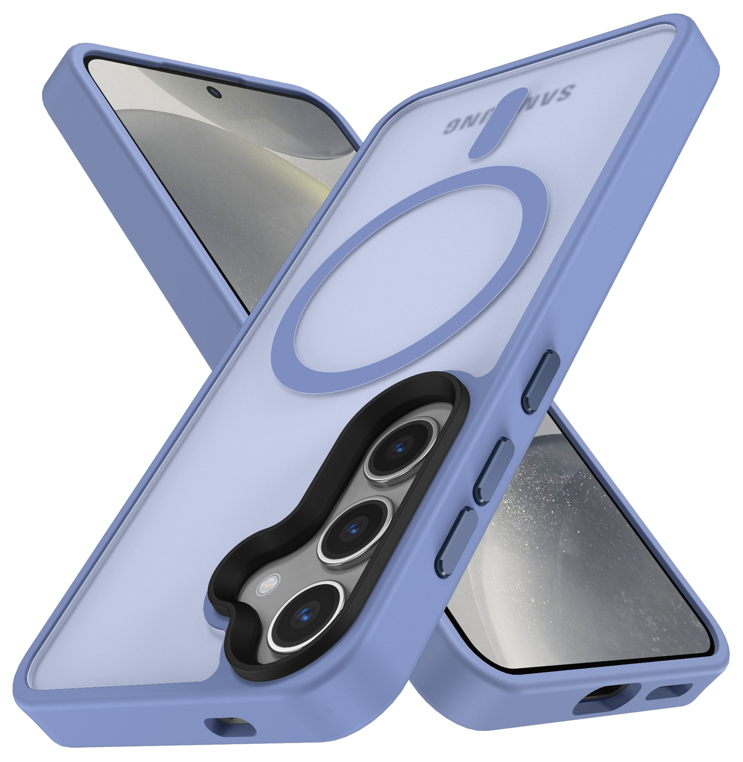 Samsung Galaxy S25 Plus Hoesje met MagSafe / Qi2 Back Cover Matte Blauw afbeelding 8