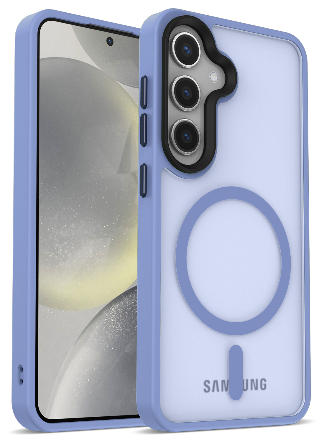 Samsung Galaxy S25 Plus Hoesje met MagSafe / Qi2 Back Cover Matte Blauw afbeelding 11