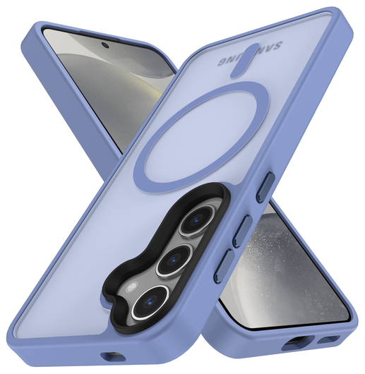 Samsung Galaxy S25 Plus Hoesje met MagSafe / Qi2 Back Cover Matte Blauw afbeelding 8