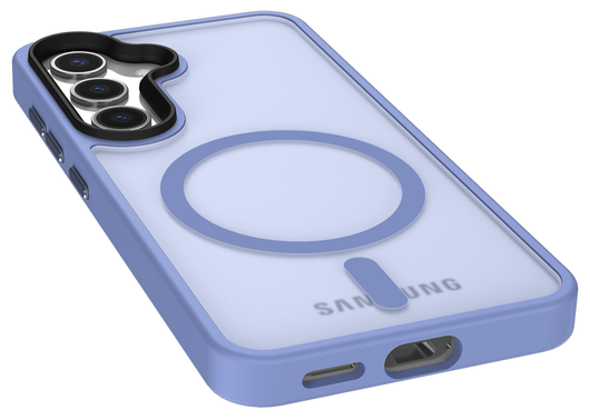 Samsung Galaxy S25 Plus Hoesje met MagSafe / Qi2 Back Cover Matte Blauw afbeelding 10