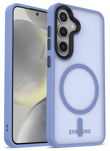 Samsung Galaxy S25 Plus Hoesje met MagSafe / Qi2 Back Cover Matte Blauw afbeelding 11