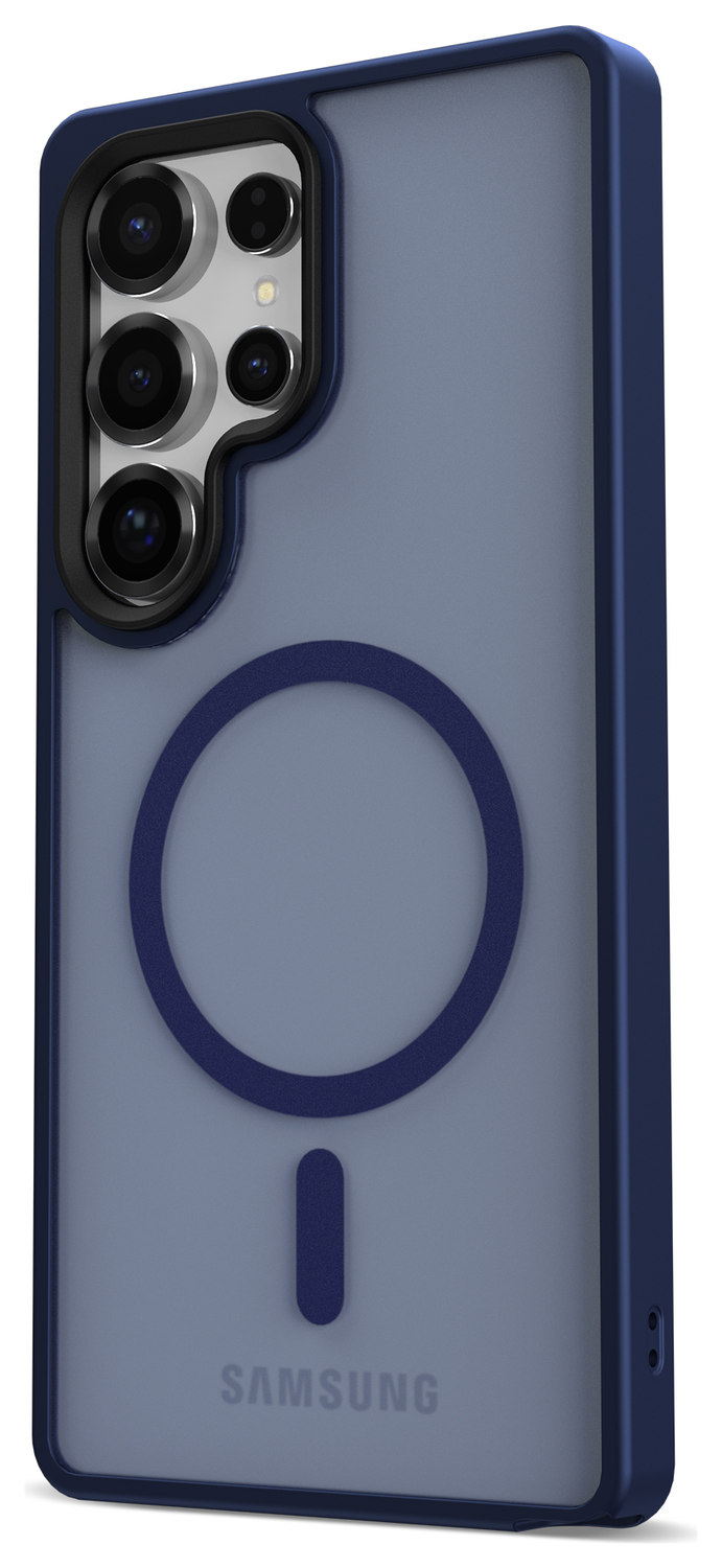 Samsung Galaxy S25 Ultra Hoesje met MagSafe / Qi2 Back Cover Matte Donker Blauw afbeelding 13