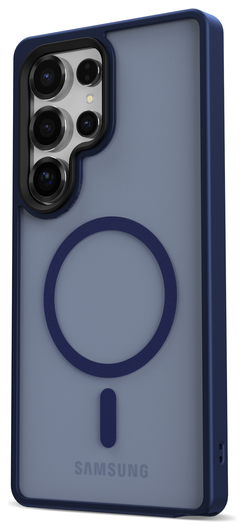 Samsung Galaxy S25 Ultra Hoesje met MagSafe / Qi2 Back Cover Matte Donker Blauw afbeelding 13
