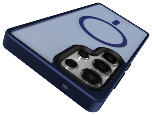 Samsung Galaxy S25 Ultra Hoesje met MagSafe / Qi2 Back Cover Matte Donker Blauw afbeelding 14