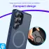 Samsung Galaxy S25 Ultra Hoesje met MagSafe / Qi2 Back Cover Matte Donker Blauw afbeelding 7