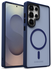 Samsung Galaxy S25 Ultra Hoesje met MagSafe / Qi2 Back Cover Matte Donker Blauw afbeelding 11