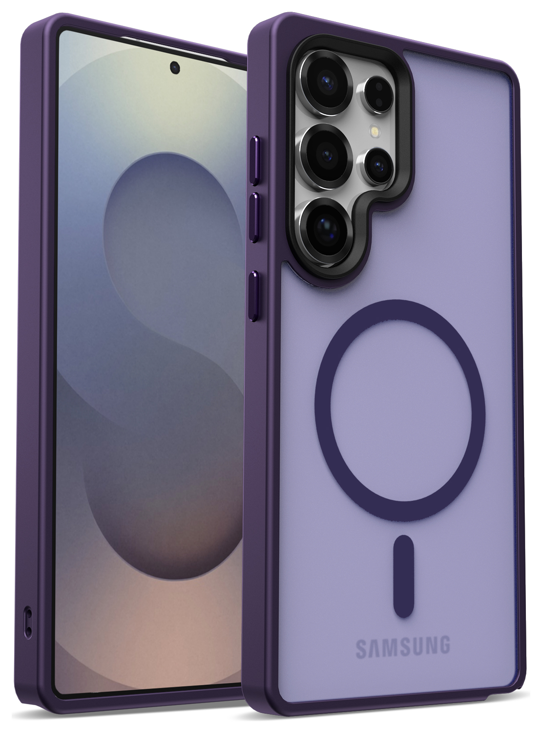Samsung Galaxy S25 Ultra Hoesje met MagSafe / Qi2 Back Cover Matte Paars afbeelding 14