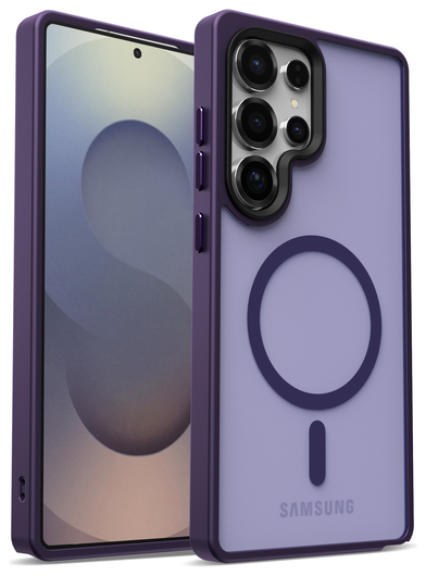 Samsung Galaxy S25 Ultra Hoesje met MagSafe / Qi2 Back Cover Matte Paars afbeelding 14
