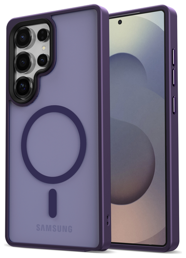 Samsung Galaxy S25 Ultra Hoesje met MagSafe / Qi2 Back Cover Matte Paars afbeelding 1
