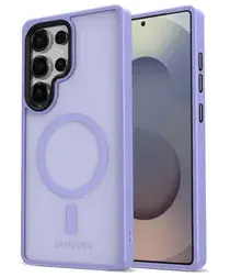 Samsung Galaxy S25 Ultra Hoesje met MagSafe / Qi2 Back Cover Matte Violet afbeelding