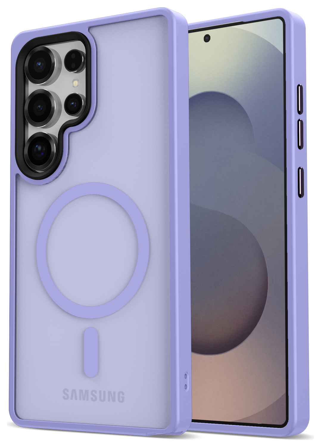 Samsung Galaxy S25 Ultra Hoesje met MagSafe / Qi2 Back Cover Matte Violet afbeelding 1
