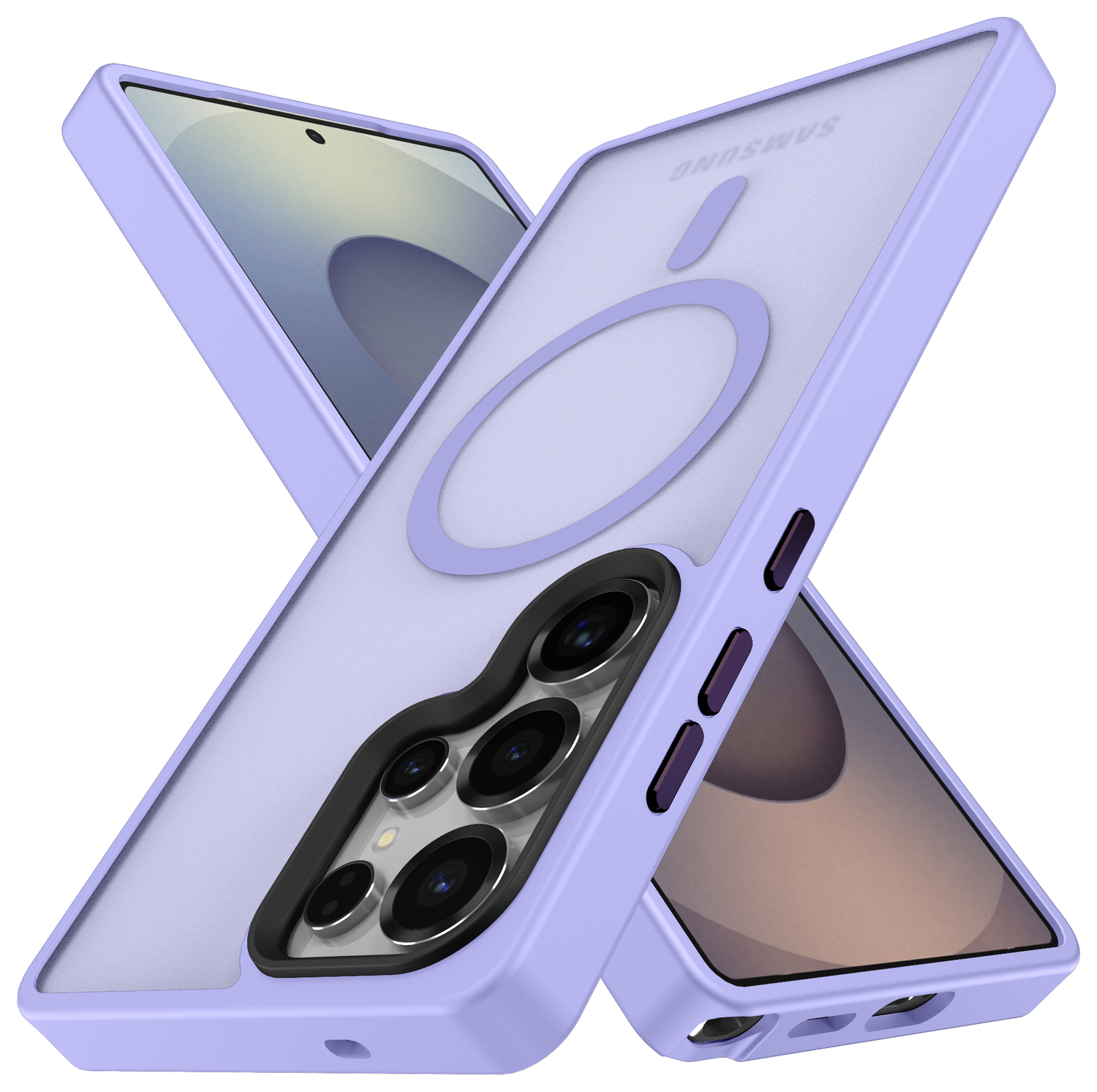Samsung Galaxy S25 Ultra Hoesje met MagSafe / Qi2 Back Cover Matte Violet afbeelding 2