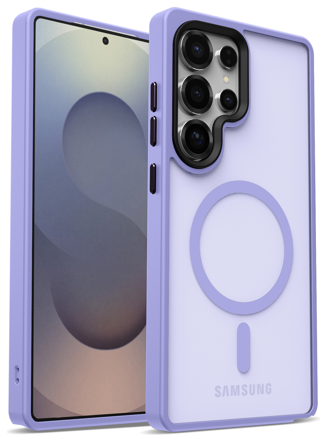 Samsung Galaxy S25 Ultra Hoesje met MagSafe / Qi2 Back Cover Matte Violet afbeelding 7