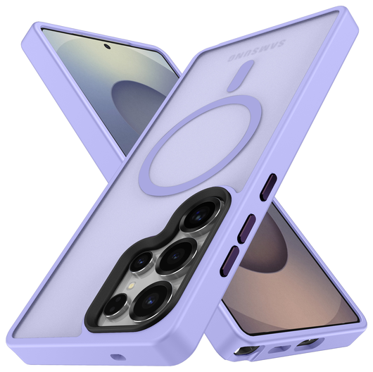 Samsung Galaxy S25 Ultra Hoesje met MagSafe / Qi2 Back Cover Matte Violet afbeelding 2
