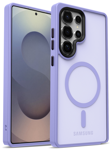 Samsung Galaxy S25 Ultra Hoesje met MagSafe / Qi2 Back Cover Matte Violet afbeelding 7