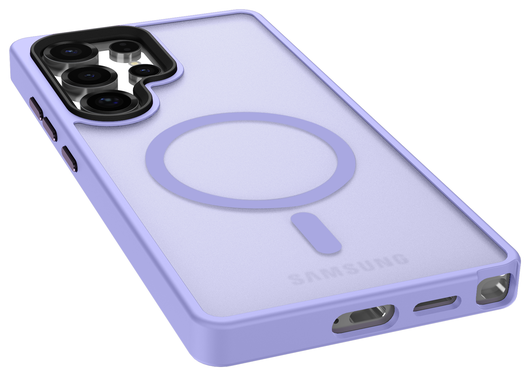 Samsung Galaxy S25 Ultra Hoesje met MagSafe / Qi2 Back Cover Matte Violet afbeelding 10