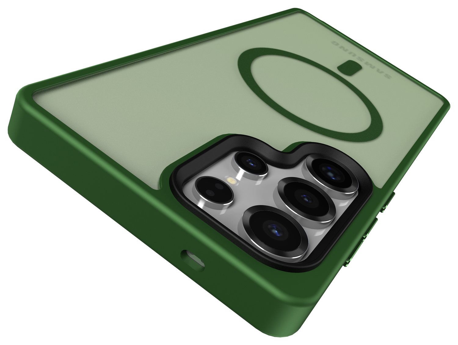 Samsung Galaxy S25 Ultra Hoesje met MagSafe / Qi2 Back Cover Matte Groen afbeelding 9