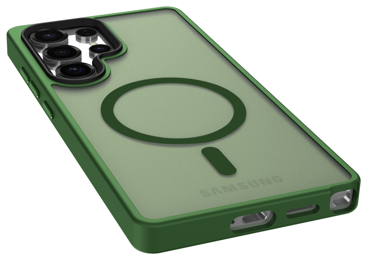 Samsung Galaxy S25 Ultra Hoesje met MagSafe / Qi2 Back Cover Matte Groen afbeelding 10