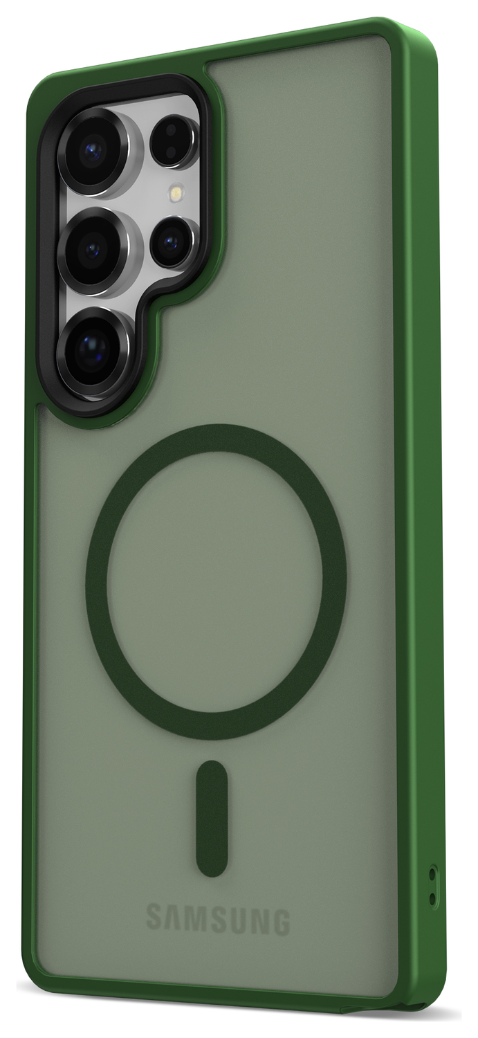 Samsung Galaxy S25 Ultra Hoesje met MagSafe / Qi2 Back Cover Matte Groen afbeelding 13