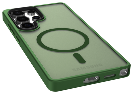 Samsung Galaxy S25 Ultra Hoesje met MagSafe / Qi2 Back Cover Matte Groen afbeelding 10