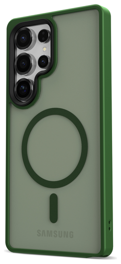 Samsung Galaxy S25 Ultra Hoesje met MagSafe / Qi2 Back Cover Matte Groen afbeelding 13