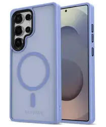 Samsung Galaxy S25 Ultra Hoesje met MagSafe / Qi2 Back Cover Matte Blauw afbeelding