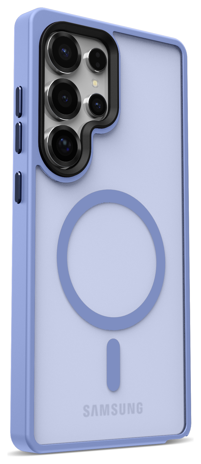 Samsung Galaxy S25 Ultra Hoesje met MagSafe / Qi2 Back Cover Matte Blauw afbeelding 5