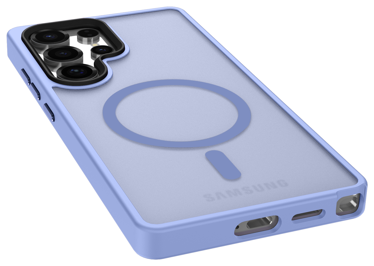 Samsung Galaxy S25 Ultra Hoesje met MagSafe / Qi2 Back Cover Matte Blauw afbeelding 7