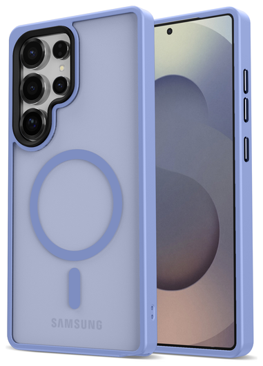 Samsung Galaxy S25 Ultra Hoesje met MagSafe / Qi2 Back Cover Matte Blauw afbeelding 1