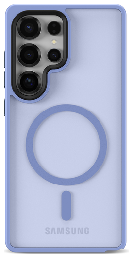 Samsung Galaxy S25 Ultra Hoesje met MagSafe / Qi2 Back Cover Matte Blauw afbeelding 4