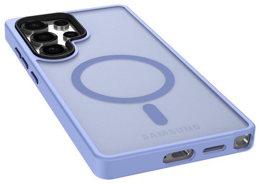 Samsung Galaxy S25 Ultra Hoesje met MagSafe / Qi2 Back Cover Matte Blauw afbeelding 7