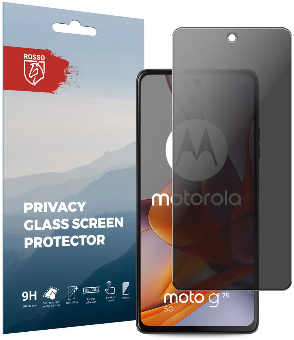 Rosso Motorola Moto G75 9H Tempered Glass Screen Protector Privacy afbeelding 1