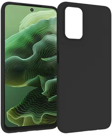 Motorola Moto G35 Hoesje Dun TPU Back Cover Matte Zwart Hoesjes