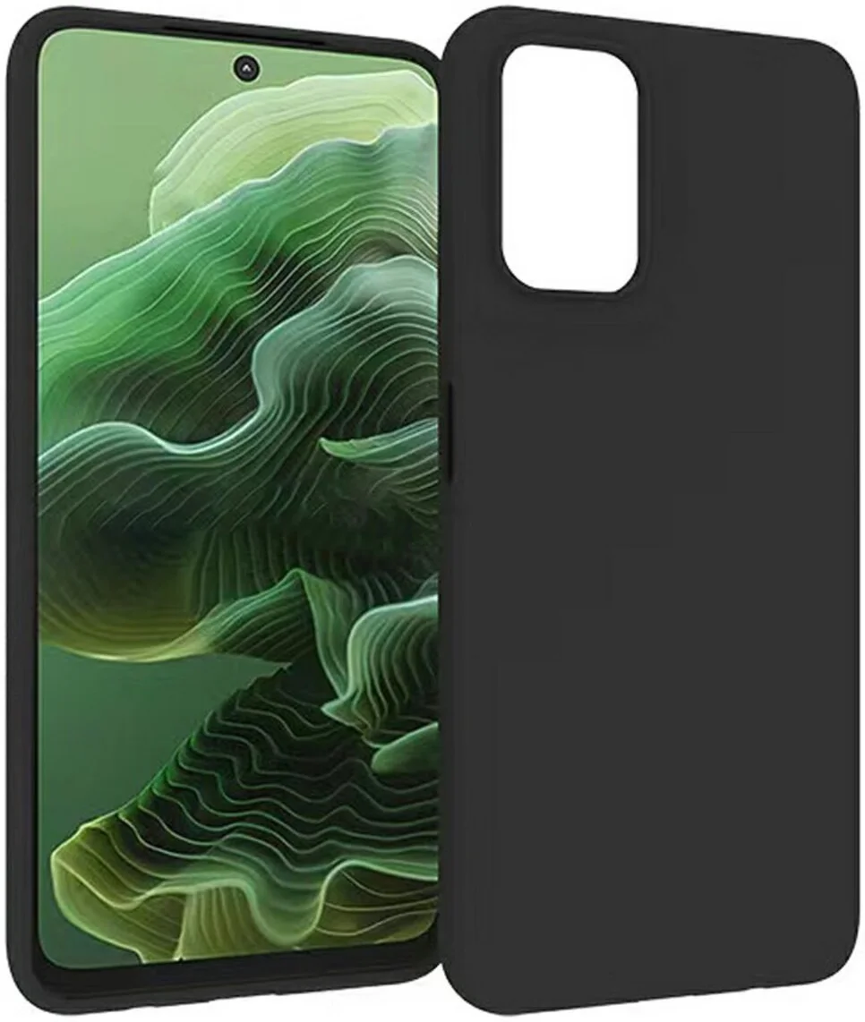 Motorola Moto G35 Hoesje Dun TPU Back Cover Matte Zwart afbeelding 1