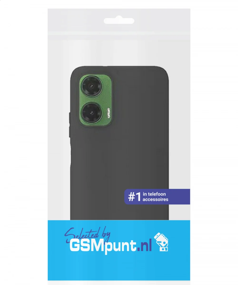 Motorola Moto G35 Hoesje Dun TPU Back Cover Matte Zwart afbeelding 4