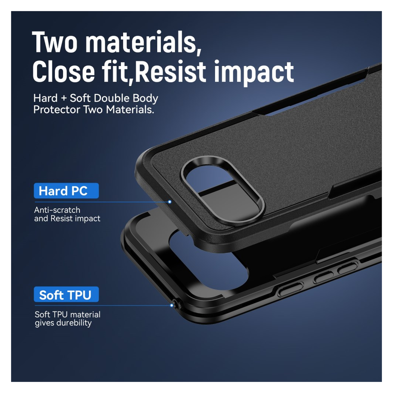 Google Pixel 9a Hoesje Schokbestendige Hardcase Back Cover Zwart afbeelding 5