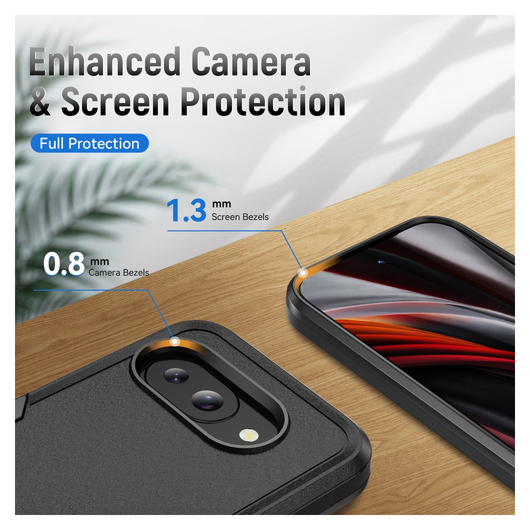 Google Pixel 9a Hoesje Schokbestendige Hardcase Back Cover Zwart afbeelding 9