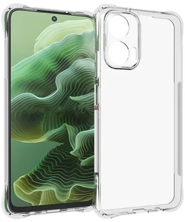 Motorola Moto G35 Hoesje Schokbestendig en Dun TPU Back Cover Transparant Hoesjes