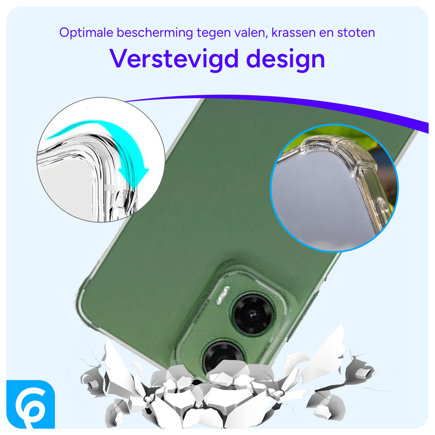 Motorola Moto G35 Hoesje Schokbestendig en Dun TPU Back Cover Transparant afbeelding 6