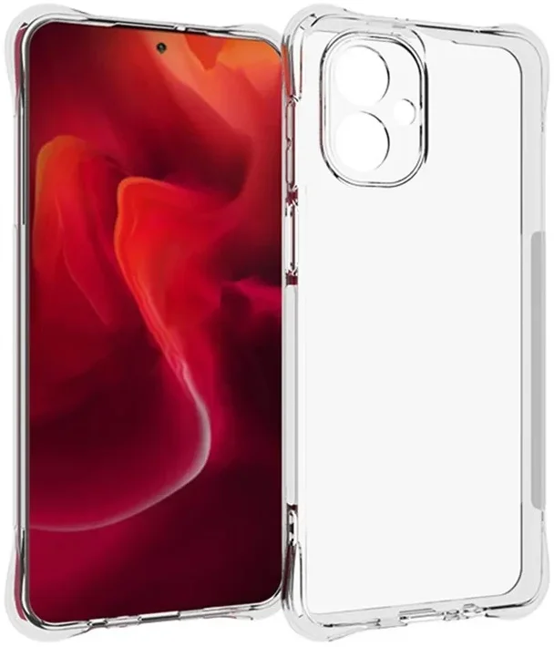 Motorola Moto G55 Hoesje Schokbestendig en Dun TPU Back Cover Transparant afbeelding 1