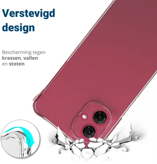 Motorola Moto G55 Hoesje Schokbestendig en Dun TPU Back Cover Transparant afbeelding 2