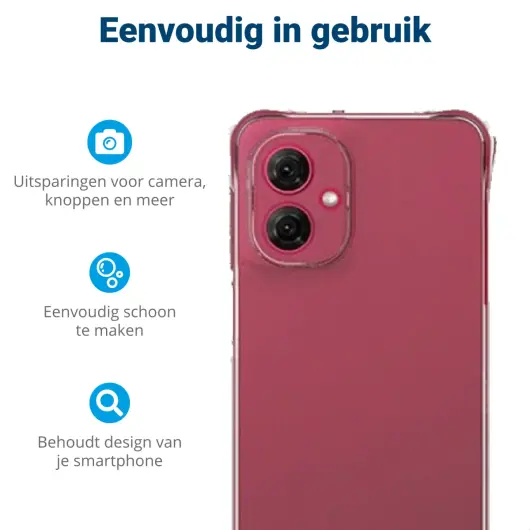 Motorola Moto G55 Hoesje Schokbestendig en Dun TPU Back Cover Transparant afbeelding 6