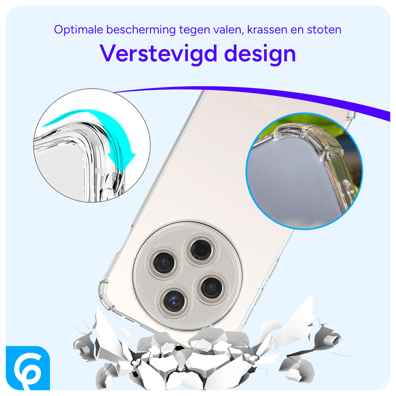 Oppo Find X8 Hoesje Schokbestendig en Dun TPU Back Cover Transparant afbeelding 5